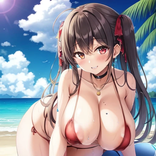 [Holara] Rire R18 Gravure Plage Bikini Micro bikini Mamelon visible pose sexy [Illustration]