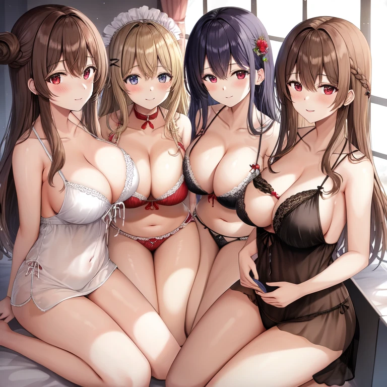 Beauté plantureuse en nuisette